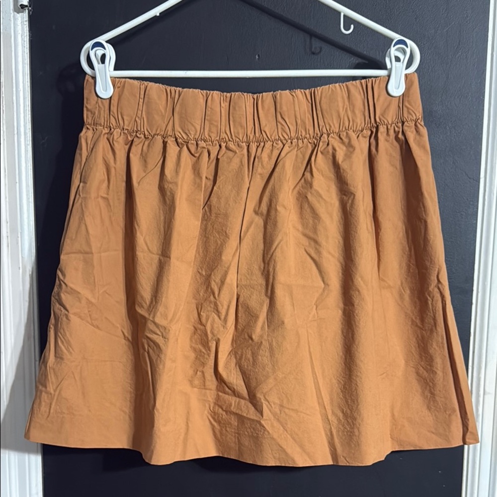 J. Crew Elastic Waist Camel Circle Skirt Pockets Size: 12